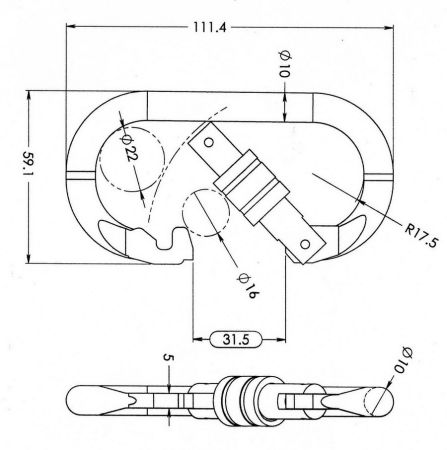  Карабин Вертикаль овал сталь ver 0208 в Белгороде  