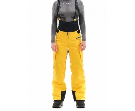 Брюки горнолыжные Dragonfly Gravity Premium Woman Yellow-Dark Ocean в Белгороде
