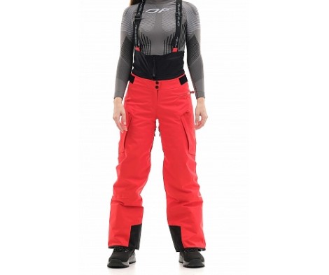 Штаны горнолыжные утепленные Dragonfly Gravity Premium Woman Red Fluo в Белгороде