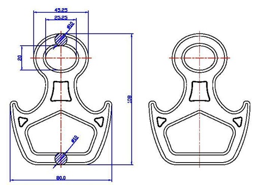  Спусковое устройство Вертикаль 8 рогатая малая дюраль в Белгороде  