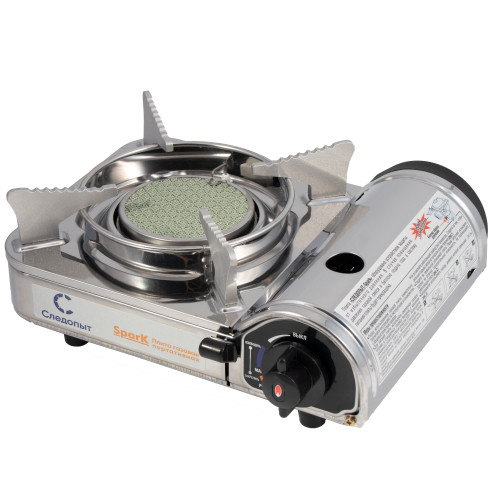 Плита наст.газовая керам.Spark Следопыт белый (без баллона)