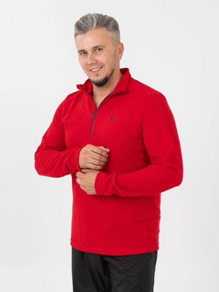 Куртка-анорак Rosomaha флисовая (красный фактурный)