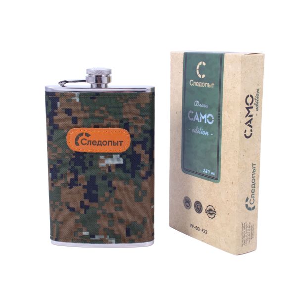 Фляга Следопыт оплетка из oxford camo pixel 280 мл
