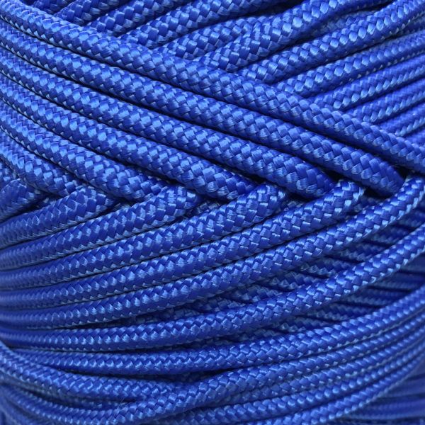  Шнур ПА плетеный 16-ти пр.с ПА серд.d 4 мм синий в Белгороде  