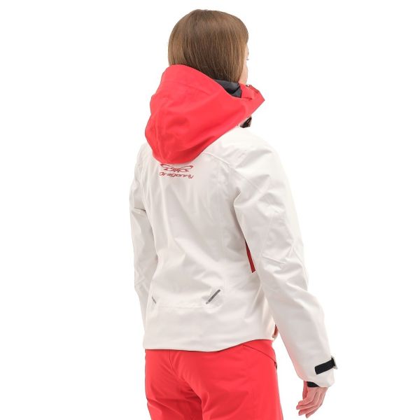 Куртка горнолыжная Dragonfly утепленная Gravity Premium Woman Gray-Red в Белгороде