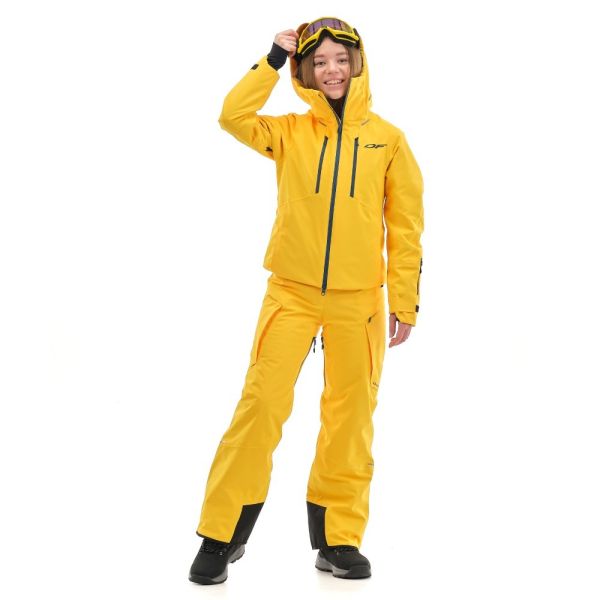 Куртка горнолыжная Dragonfly утепленная Gravity Premium Woman Yellow-Dark в Белгороде
