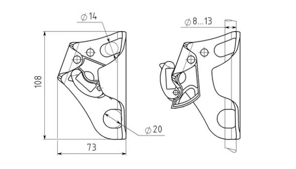  Зажим Вертикаль Кроль черный в Белгороде  
