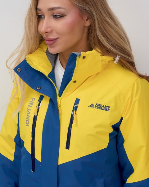 Костюм горнолыжный 02815J желтый  в Белгороде