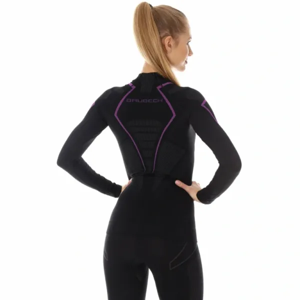 Футболка Brubeck Thermo Nilit Heat черный/розовый женская в Белгороде