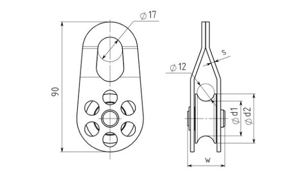  Блок-ролик Вертикаль стальной в Белгороде  