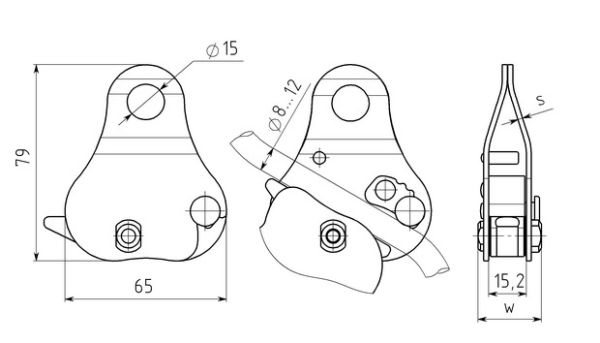  Зажим "Капля" сталь Вертикаль в Белгороде  