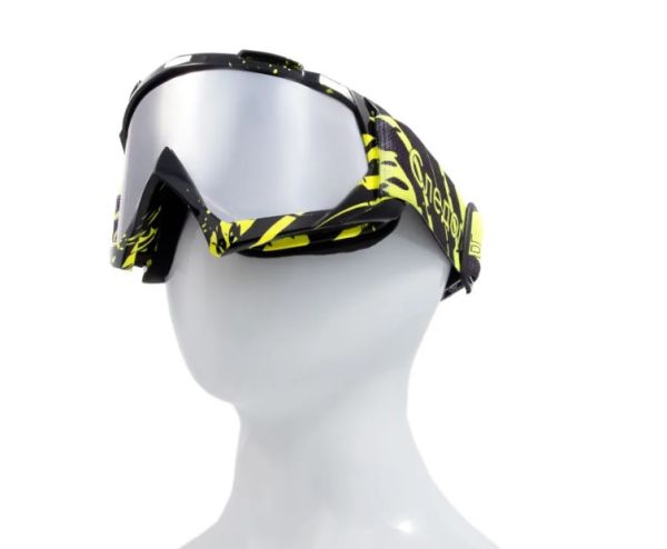 Купить очки мотоциклетные/снегоходные следопыт м6,линзы chrome silver+ transparent в Белгороде