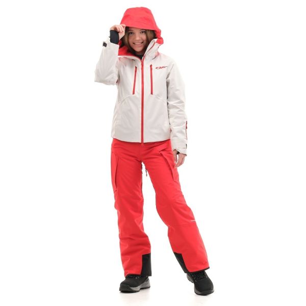 Куртка горнолыжная Dragonfly утепленная Gravity Premium Woman Gray-Red в Белгороде